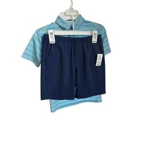 IZOD Boys Size S/P (6/7)‎ Striped Polo Shirt & Shorts Set - 2 Piece Outfit NWT